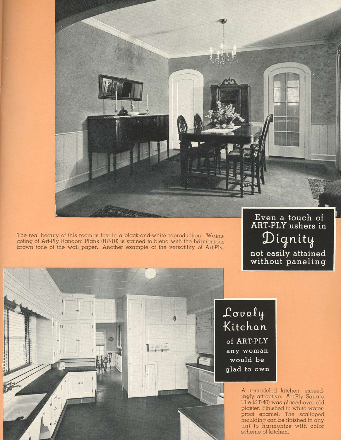 Flash Back: Art-Ply For Modern Interiors, 1938 - Old House Dreams, image size:1165x1500